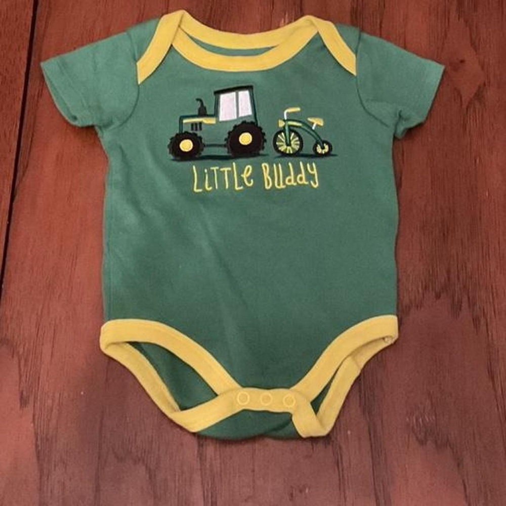 John Deere Green and Yellow Kids Bodysuit